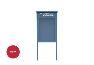 Gablota ogłoszeniowa wolnostojąca w kolorze niebieskim